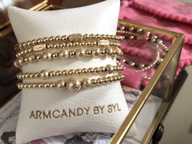 Armband Sharon met diamant cut real gold plated balletjes