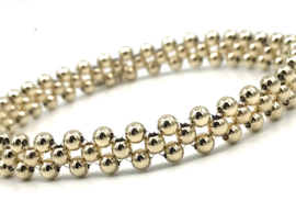 Armband Zehra VI met dubbele lagen real gold plated balletjes