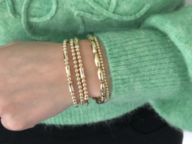 Armband Djenna met bamboe en real gold plated balletjes