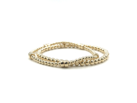 Armband Mira met real gold plated balletjes en wieltjes