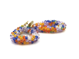 Statement oorsteker gold plated in vrolijke zomerse kleurtjes