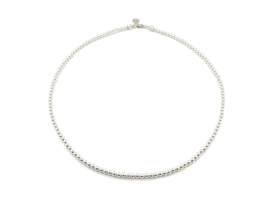 Ketting basis collectie met 3 mm 925 Sterling zilveren balletjes
