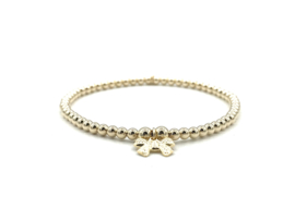 Armband Lisa met real gold plated balletjes en strikje