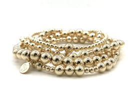 Armband Bobby met grote en kleine real gold plated balletjes