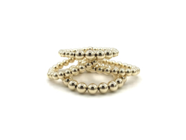 Stretch ring Alysha met real gold plated balletjes