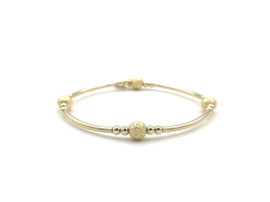 Armband Nora stardust met real gold plated balletjes en buisjes