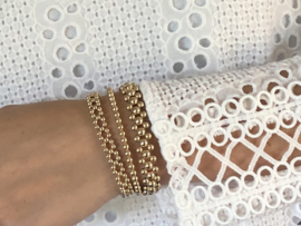 Armband Zehra I met dubbele lagen real gold plated balletjes