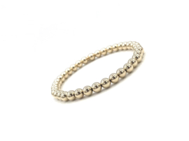 Armband met real gold plated balletjes 5 mm basis collectie