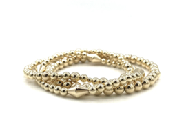 Armband  Soraya met kegels en real gold plated balletjes