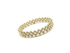 Armband Zehra IV met dubbele lagen real gold plated balletjes