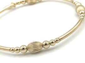 Armband Loïs met real gold plated balletjes en buisjes