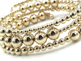 Armband Spiral met real gold plated bolletjes