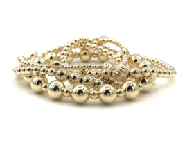 Armband Bobbie met grote en kleine real gold plated balletjes