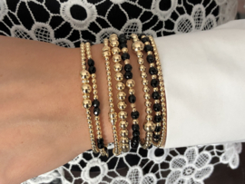 Armband Angelina met real gold plated balletjes