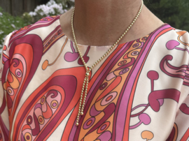 Ketting Louise met 4 mm real gold plated balletjes