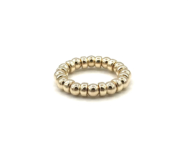 Stretch ring Carice big met real gold plated balletjes en wieltjes