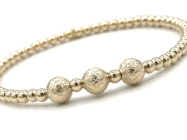 Armband Katie met diamant cut real gold plated balletjes