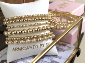 Armband Femm met glitter real gold plated balletjes