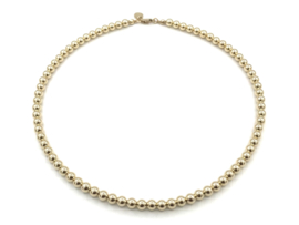 Ketting basis collectie met 5 mm real gold plated balletjes