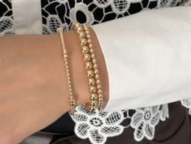 Armband Mira met real gold plated balletjes en wieltjes