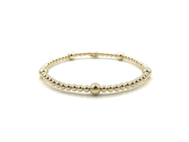 Armband Tessa met kleine en grote real gold plated balletjes