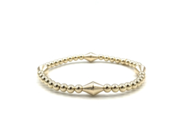 Armband  Soraya met kegels en real gold plated balletjes