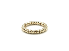 Stretch ring Carice small met real gold plated balletjes en wieltjes