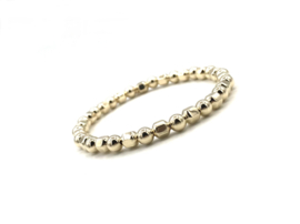 Armband Cleo met ronde en facet real gold plated balletjes