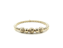 Armband Coco met gefacetteerde real gold plated balletjes