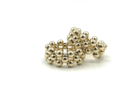 Stretch ring Zehra IV met dubbele lagen real gold plated balletjes