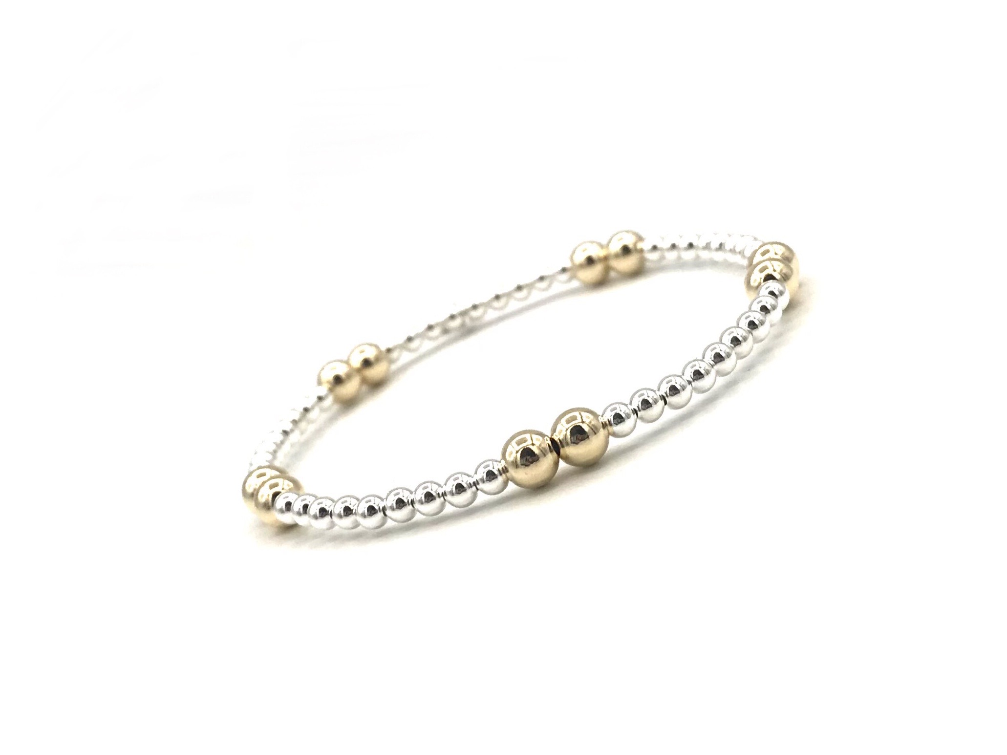 Armband Laurie met 925 Sterling zilveren- en real gold plated balletjes