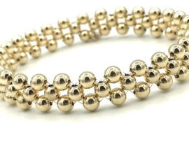 Armband Zehra IV met dubbele lagen real gold plated balletjes