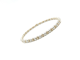 Armband Luna met real gold plated en Sterling zilveren balletjes