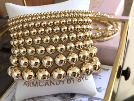 Armband met real gold plated balletjes 5 mm basis collectie
