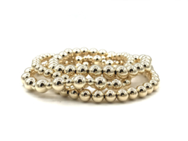 Armband met real gold plated balletjes 7 mm basis collectie