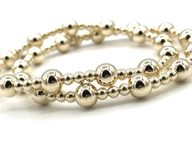 Armband Chiara gold met real gold plated balletjes