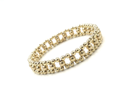 Armband Zehra III met dubbele lagen real gold plated balletjes