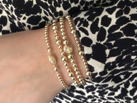 Armband Jade met twisted en real gold plated balletjes