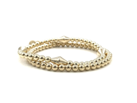 Armband  Soraya met kegels en real gold plated balletjes