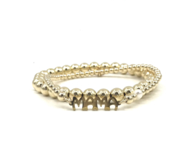 Armband Mama Pearl met real gold plated bolletjes en mama spacer