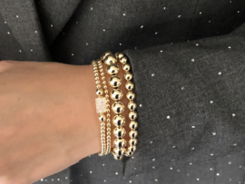 Armband Nour small met real gold plated balletjes en exclusief Swarovski tube