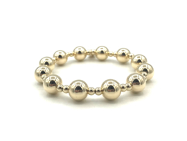 Armband Rowena met goudkleurige real gold plated balletjes