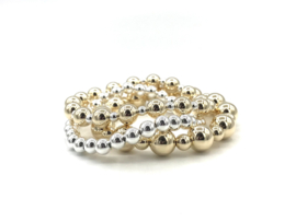 Armband Romaysa met Sterling zilveren en real gold plated balletjes