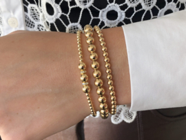 Armband Donna met real gold plated balletjes en Zirkonia