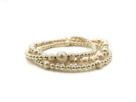 Armband Sharon met diamant cut real gold plated balletjes