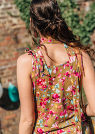 FUCHSIA FLOWER SUMMER DRESS