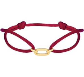 Armband Satijn Stichting Help Angela schakel breed