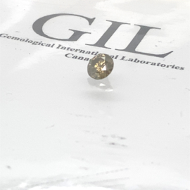 GIL diamant - 1.24 ct. - rond briljant - SI2 - Fancy Greenish Yellow
