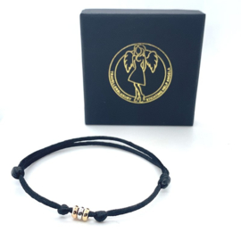Armband Satijn tricolor Stichting Help Angela