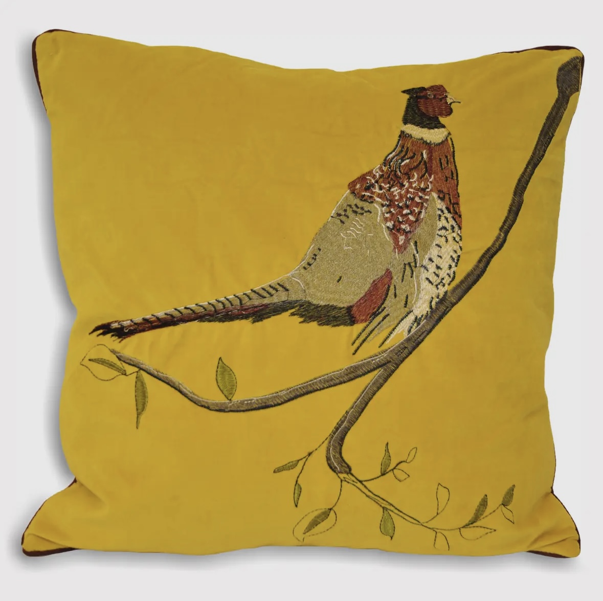 Pheasant kussen Mustard